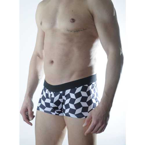 ERKEK 3D KÜP DESENLİ BOXER