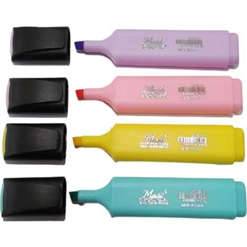 MASİS PASTEL FOSFORLU KALEM 4 RENK PVC PAKET -12-