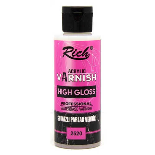 RİCH HİGH GLOSS SU BAZLI 120ML PARLAK VERNİK