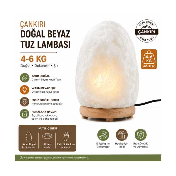 ÇANKIRI KRISTAL DOGAL TUZ LAMBASI 4-6 KG