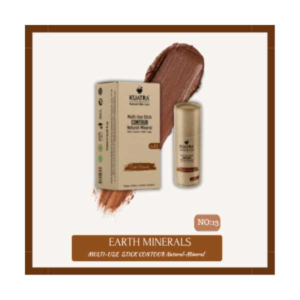 KUATRA STİCK KONTÜR EARTH MİNERALS DOĞAL MİNERAL ANTİOKSİDAN NEMLENDİRİCİ FORMÜL PLASTİKSİZ AMBALAJ