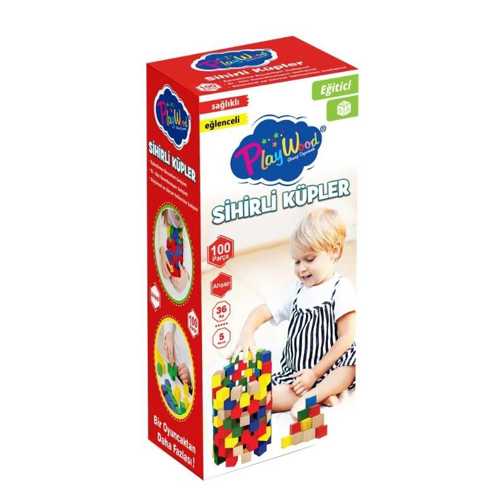 PW KUTUDA AHŞAP 100 PARÇA SİHİRLİ KÜPLE ONY-359