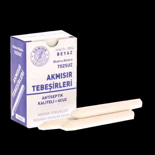 AKMISIR BEYAZ TEBEŞİR TOZSUZ 15Lİ