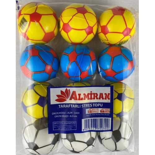 ALMİRAN STRES TOPU 6.3CM -12 TARAFTARLI