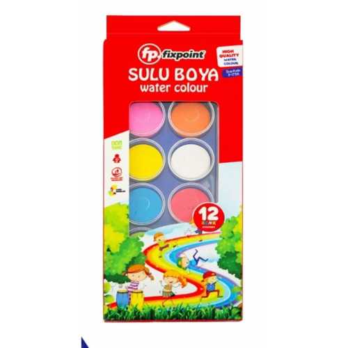 FİXPOİNT SULU BOYA JUMBO 12 RENK 35MM P-9984