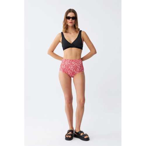 KADIN PEDLI YÜKSEK BEL BIKINI TAKIMI - SIYAH