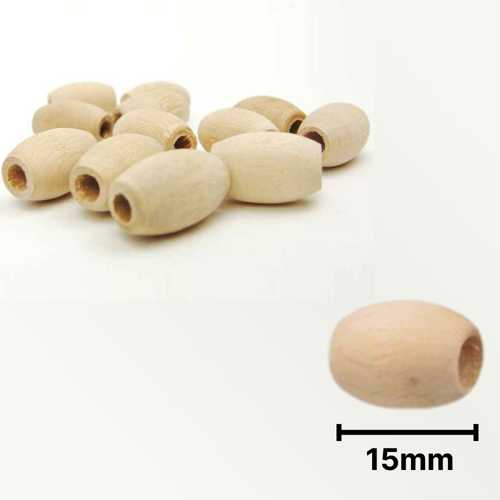 ESMAY AHŞAP BONCUK SADE 1KG 15MM OVAL