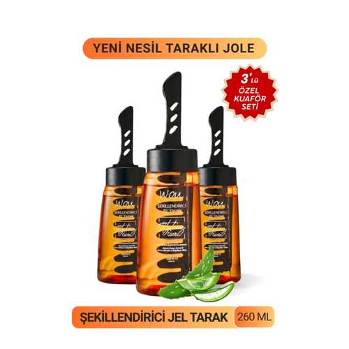 WOU ŞEKILLENDIRICI JEL TARAK YENI NESIL TARAKLI JÖLE 260ML.3 ADET