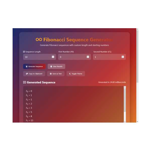  FİBONACCİ SEQUENCE GENERATOR