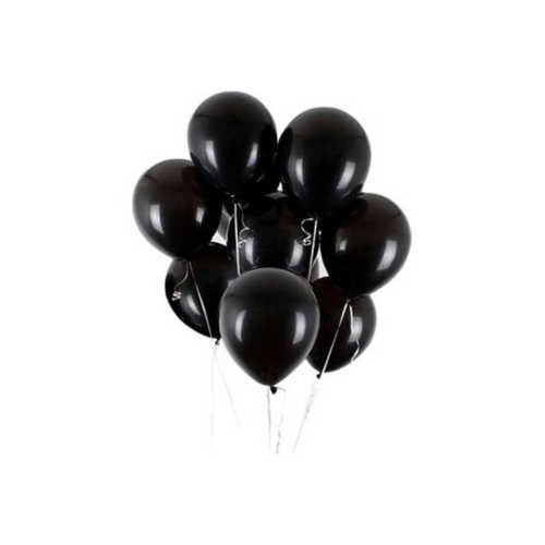AS BALON 12" İÇ MEKAN HELYUM 100LÜ SİYAH