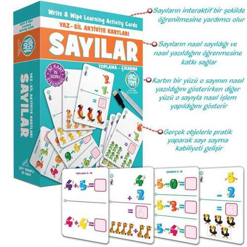 CİRCLE YAZ SİL SAYILAR TOPLAMA-ÇIKARMA HR014