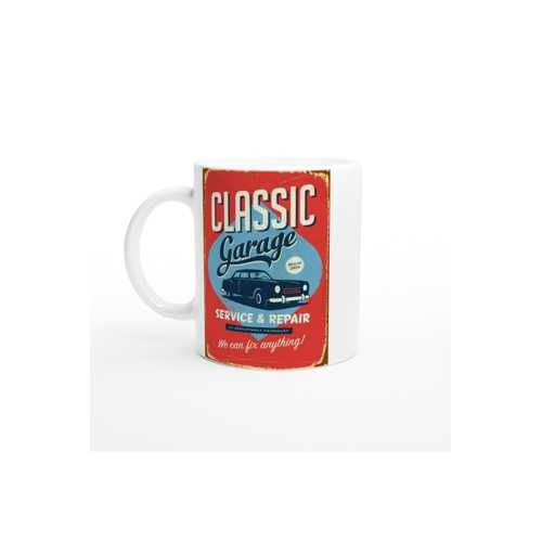 CLASSİC GARAGE SERVİS TEMALI RETRO KUPA BARDAK