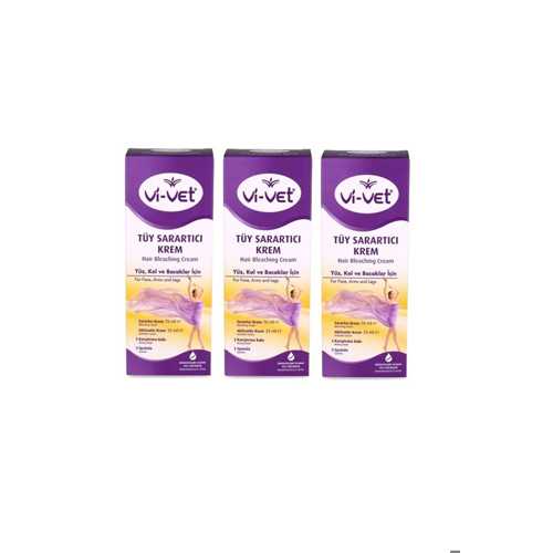 Vİ-VET TÜY SARARTICI KREM 70ML + 35 ML X 3 ADET