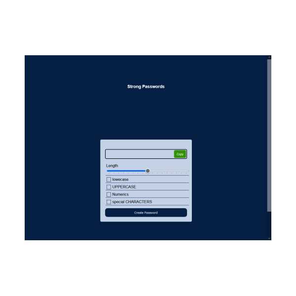 STRONG PASSWORDS 