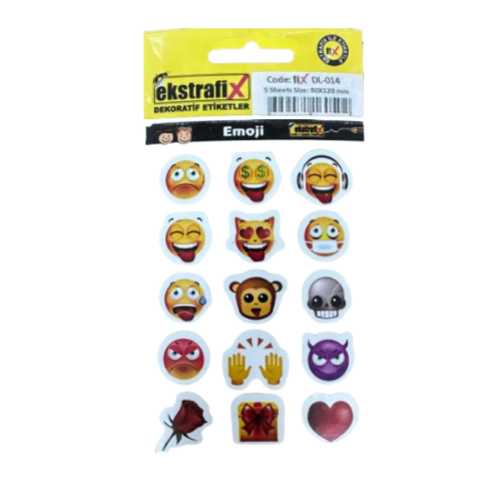 EKSTRAFİX (DL-014) 80X120MM DEKORATİF ETİKET Q