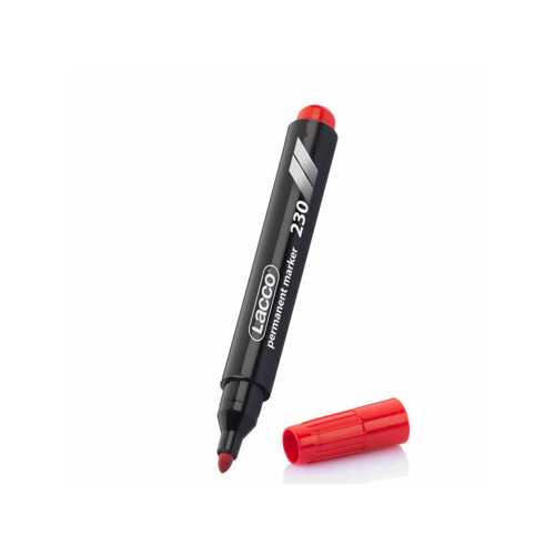 LACCO PERMANENT MARKER KALEM YUV.UÇ KIRMIZI -12-