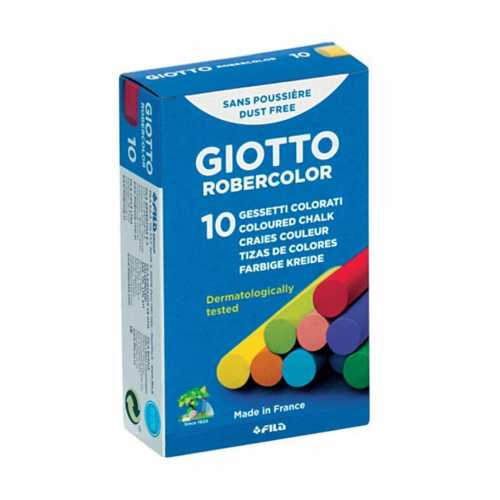 ROBERCOLOR TEBEŞİR YUVARLAK TOZSUZ 10LU RENKLİ