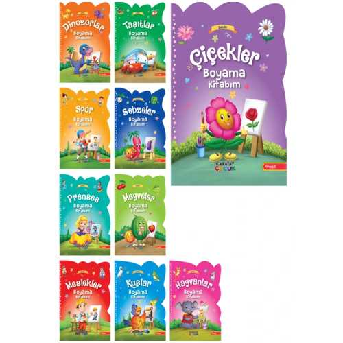 KARATAY ŞEKİLLİ ÖRNEKLİ KAVRAMLAR BOYAMA 10 KİTAP