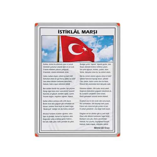 PANO İSTİKLAL MARŞI 50X70 ALÜMİNYUM