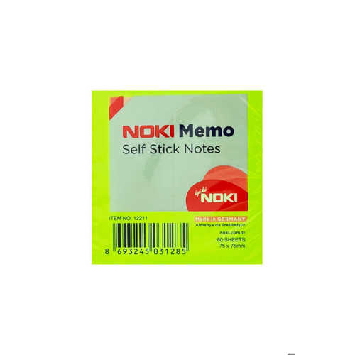 NOKİ YAPIŞKANLI NOT KAĞIDI 75X75 YEŞİL 12211 -12-