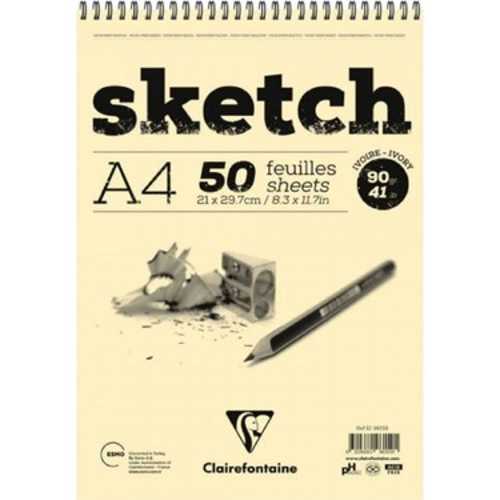 CLRF ESKİZ İVORY A4 90GR 50YP SPİRALLİ DEFTER