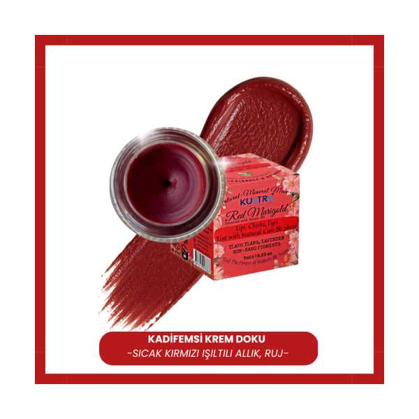 KUATRA RED MARİGOLD DOĞAL İÇERİKLİ NEMLENDİRİCİ (RUJ - ALLIK - GÖZ FARI)