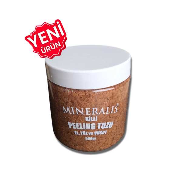 MİNERALİS®  KIRMIZI KİLLİ PEELİNG TUZU  500 GR. |  DR.SALT 84 MİNERALLİ EL,  YÜZ VE VÜCUT PEELİNGİ 