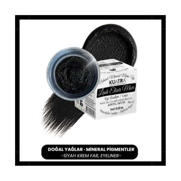 KUATRA LASH ELİXİR NOİR EYE SHADOW/LİNER  MULTİ-USE TİNT WİTH LASH &SKİN CARE