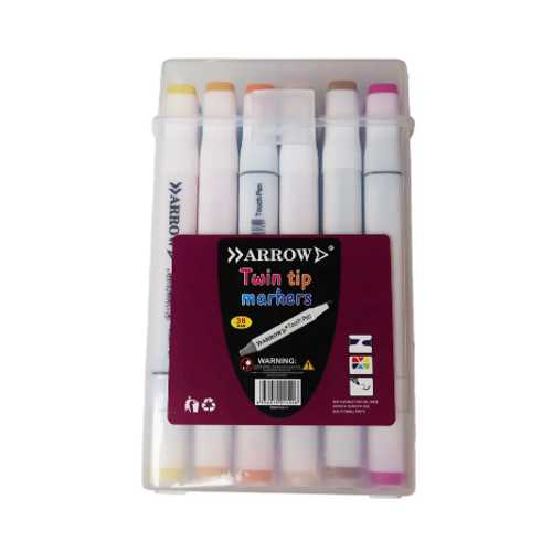 ARROW TWİN TİP AKRİLİK MARKER KALEM ÜÇGEN GÖVDE 36