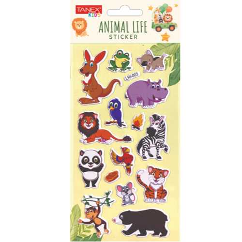 TANEX TNX-5089 ANIMAL LIFE STİCKER-2 PUFFY STİCKER