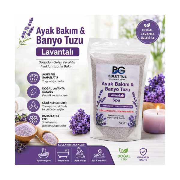 AYAK BAKIM BANYO TUZU LAVANTALI 700 GR
