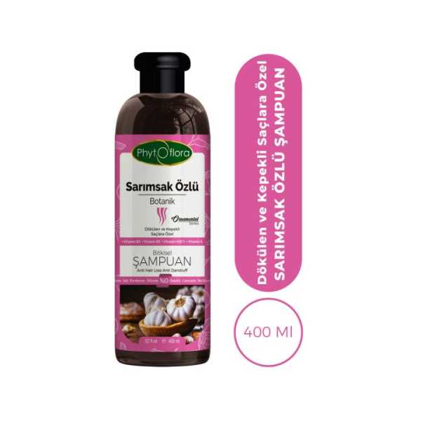  PHYTOFLORA TUZSUZ YAĞLI VE DÖKÜLEN VE KEPEKLİ SAÇLARA ÖZEL SARIMSAK ÖZLÜ BİTKİSEL ŞAMPUAN