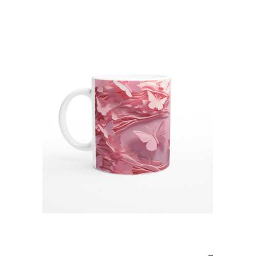 PEMBE RÜYALAR KELEBEK TEMALI BASKILI KUPA BARDAK