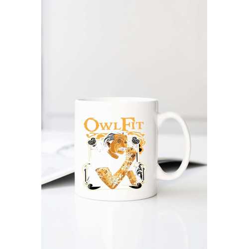 EİNSTEİN OWL FİT BASKILI 330 ML PORSELEN KUPA BARDAK (123502-1)