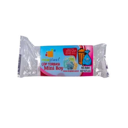 NİCE PLAST ÇÖP POŞETİ ŞEFFAF MİNİ 40X47 GZ1034