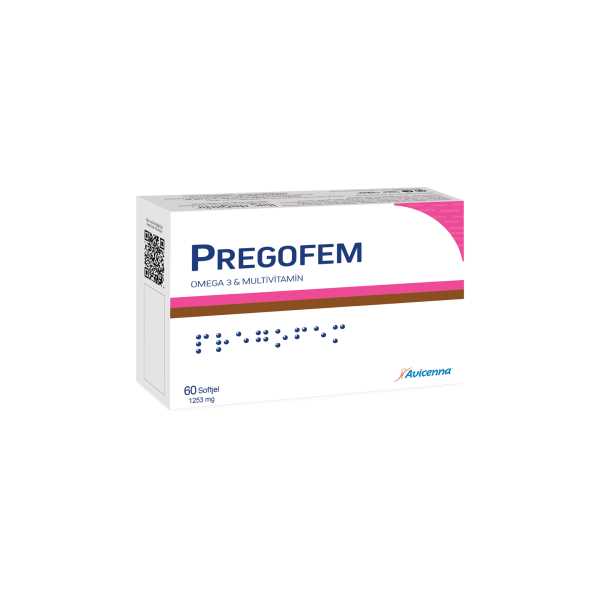 PREGOFEM  OMEGA3 MULTİVİTAMİN - 60 SOFTJEL 1253 MG.