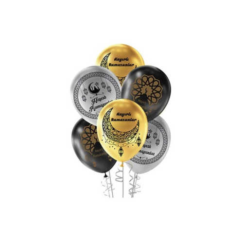 BALONEVİ 12" RAMAZAN BASKILI LATEKS BALON 100LÜ