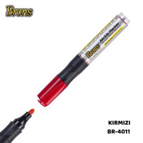 BRONS AKRİLİK MARKER KALEM KIRMIZI
