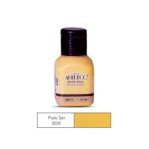 ARTDECO AKRİLİK BOYA 25ML 3030 PUSLU SARI