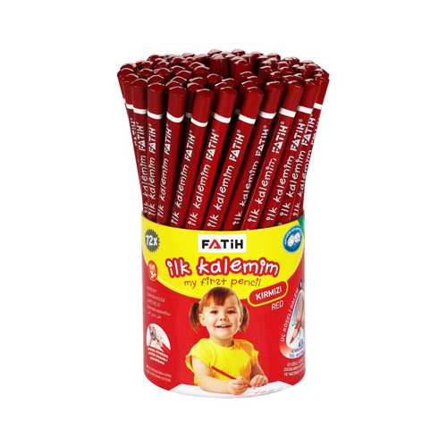 FATİH KURŞUN KALEM JUMBO ÜÇGEN BAŞ.KAL. KIRMIZ -72