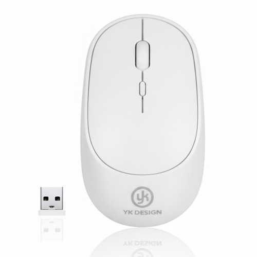 BEYAZ RENKLİ ERGONOMİK SESSİZ KABLOSUZ MOUSE – USB ALICILI, OFİS VE OYUN İÇİN KONFORLU BİLGİSAYAR FA