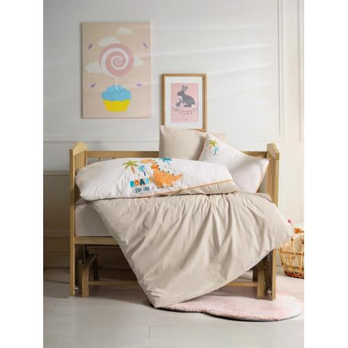 COTTON BOX PUNCH NAKIŞLI BEBEK NEVRESIM TAKIMI KIDDO KREM