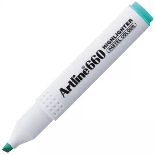 ARTLİNE 660 FOSFORLU KALEM KESİK PASTEL GREEN -12-