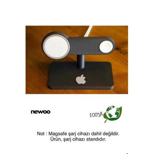 İPHONE VE WATCH STANDI (SİYAH)