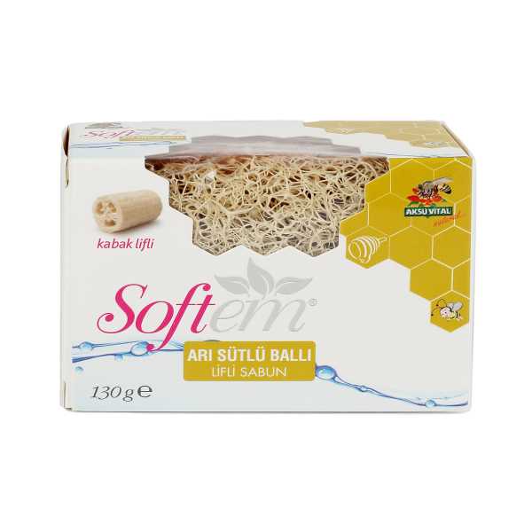 SOFTEM ARI SÜTLÜ BALLI LİFLİ SABUN 130 GR.
