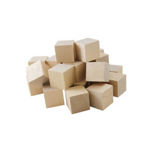 AHŞAP KÜPLER 2X2CM DOĞAL KÜP 24LÜ