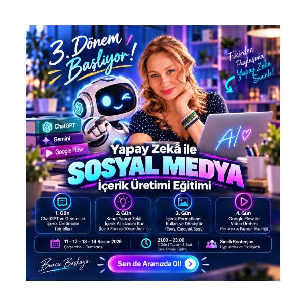 YAPAY ZEKÂ İLE İÇERİK ÜRETİMİ EĞİTİMİ-3.DÖNEM