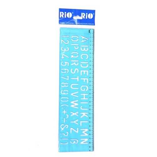 RİO 30CM CETVELLİ HARF ŞABLONU ESNEK