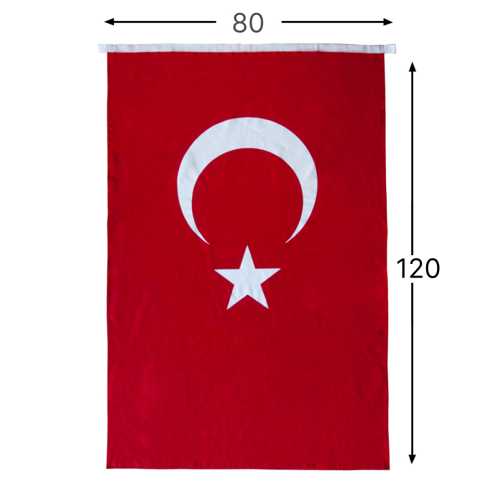 ORMİ ALPAKA TÜRK BAYRAĞI 80X120CM