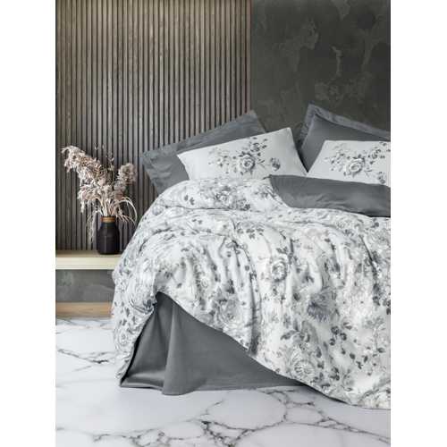 COTTON BOX MOALE GRI SATEN NEVRESIM TAKIMI ÇIFT KIŞILIK